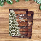 Invitation Elégance rustique Noël Arbre fête de Noël