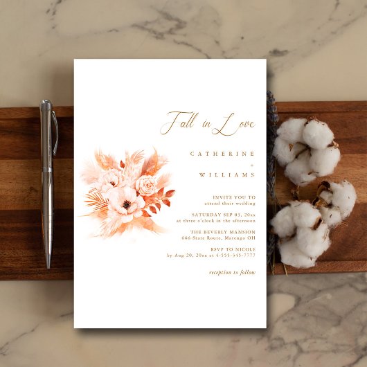 Invitation Élégance rustique : Plaisir Mariage de automne