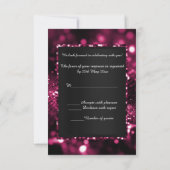 Invitation ÉLÉGANCE SATINÉE PAILLETÉE luxe rsvp (Dos)