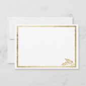 Invitation Élégance simple blanc doré floral Bridesmaid (Dos)