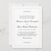 Invitation Élégance simple classique tout en un Mariage (Devant)