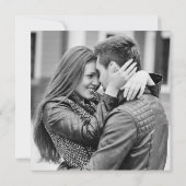 Invitation Élégance simple | Mariage photo noir et blanc (Dos)