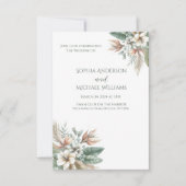 Invitation Elégance tropicale Aquarelle Mariage (Devant)