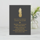 Invitation Élégance tropicale | Mariage ananas (Debout devant)