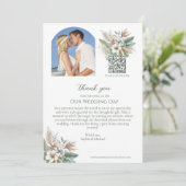 Invitation Élégance tropicale - Photo Mariage Merci (Debout devant)