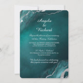 Invitation Élégance Turquoise Envoûtante (Devant)