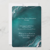Invitation Élégance Turquoise Envoûtante (Dos)