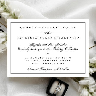 Invitation Élégance ultime Mariage de calligraphie officielle
