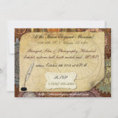 Invitation Élégance vapeur EXPOSITION DE BAL Steampunk (Dos)