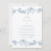 Invitation Élégance vintage : Mariage floral classique (Devant)