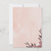 Invitation Elegance Woman with Peonies Aquarelle Art Imprimer (Dos)