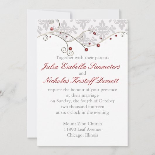 Invitation Élégant (Devant)