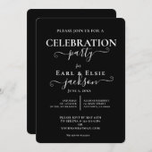 INVITATION ÉLÉGANT 10ÈME ANNIVERSAIRE DE MARIAGE (Devant / Derrière)