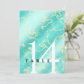 Invitation Élégant 11ème 44ème anniversaire de Mariage turquo (Debout devant)