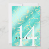 Invitation Élégant 11ème 44ème anniversaire de Mariage turquo (Dos)