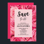 Invitation Élégant 17e anniversaire Floral Rose Enregistrer l<br><div class="desc">Élégant 17e anniversaire Floral Rose Enregistrer la date Invitation rose</div>