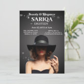 Invitation "Elégant 18ème anniversaire - Beauté et grâce (Debout devant)