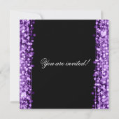 Invitation Élégant 18ème anniversaire fêle violet (Dos)