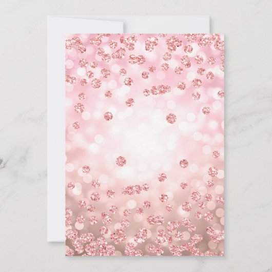 Invitation Elégant 18ème anniversaire Rose Gold Parties scint (Dos)