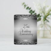 Invitation Élégant 25e anniversaire de Mariage (Debout devant)