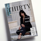 Invitation Élégant 30e anniversaire Couverture de magazine ph
