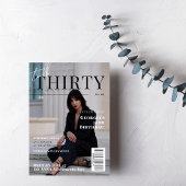 Invitation Élégant 30e anniversaire Couverture de magazine ph