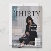 Invitation Élégant 30e anniversaire Couverture de magazine ph (Devant)