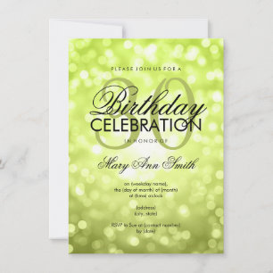 Invitation Élégant 30e anniversaire de fête Lumières de Parti