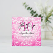 Invitation Elégant 30e anniversaire de fête Lumières Parties (Debout devant)