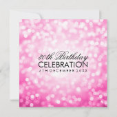 Invitation Elégant 30e anniversaire de fête Lumières Parties (Dos)