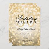 Invitation Élégant 30e anniversaire de la Parties scintillant (Devant / Derrière)