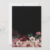 Invitation Elegant 30th Birthday Burgundy Pink Peonies (Dos)