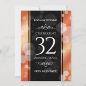 Invitation Élégant 32ème anniversaire de Mariage de bronze (Devant)