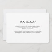 Invitation Élégant 3 diplômes photo (Dos)