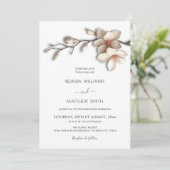 Invitation Elegant 3D Magnolia Flower Wedding (Debout devant)