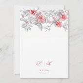 Invitation  Elegant 3D Roses White Floral Wedding (Dos)