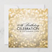 Invitation Élégant 40e anniversaire de fête Lumières Parties (Dos)