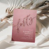 Invitation Elégant 40e anniversaire moderne