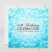 Invitation Élégant 40e anniversaire Parties scintillant turqu (Dos)