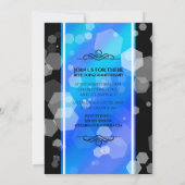 Invitation Élégant 41ème anniversaire Mariage de Topaz Bleu (Dos)