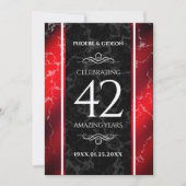 Invitation Élégant 42e anniversaire du Mariage Jasper (Devant)