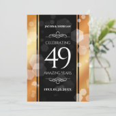 Invitation Élégant 49ème anniversaire de Mariage de cuivre (Debout devant)