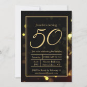 Invitation Elégant 50 et fabuleux anniversaire de fête Invita (Devant)