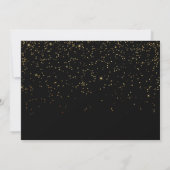 Invitation Elegant 50 et Fabulous Black Gold Parties scintill (Dos)