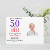 Invitation Elegant 50 & Fabulous Birthday (Debout devant)