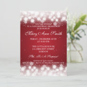 Invitation Élégant 50e anniversaire de la fête Magic Sparkle  (Debout devant)