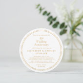 Invitation Élégant 50e anniversaire de mariage (Debout devant)
