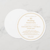 Invitation Élégant 50e anniversaire de mariage (Devant / Derrière)