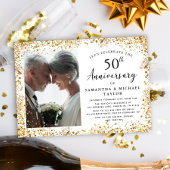 Invitation Élégant 50e anniversaire de Mariage