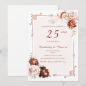 Invitation Elégant 50e Anniversaire de Mariage (Devant / Derrière)